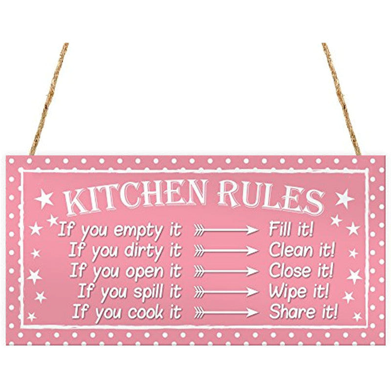 Kitchen Rules Wall Sign A Pretty Lil Lyfe