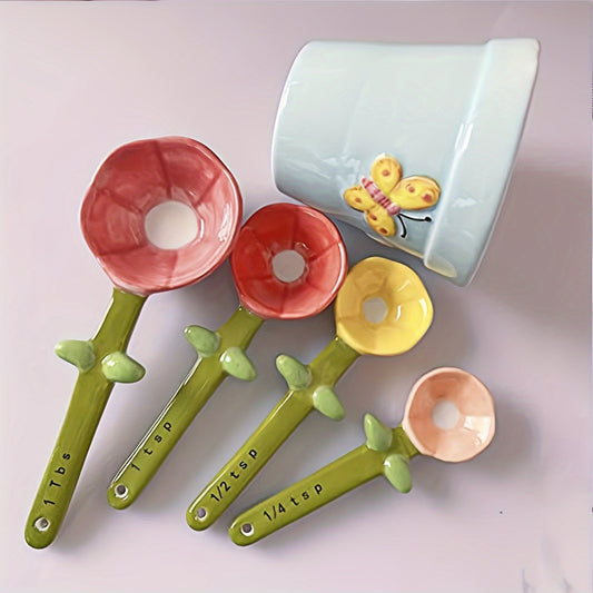 Flower Measuring Spoons Set